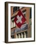 Swiss Flag, Zurich Old Town, Switzerland, Europe-Thouvenin Guy-Framed Photographic Print