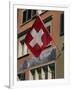 Swiss Flag, Zurich Old Town, Switzerland, Europe-Thouvenin Guy-Framed Photographic Print