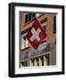 Swiss Flag, Zurich Old Town, Switzerland, Europe-Thouvenin Guy-Framed Photographic Print