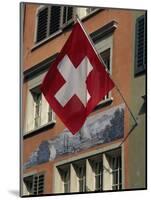 Swiss Flag, Zurich Old Town, Switzerland, Europe-Thouvenin Guy-Mounted Photographic Print