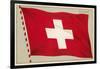 Swiss Flag-null-Framed Art Print