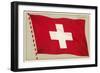 Swiss Flag-null-Framed Art Print