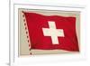 Swiss Flag-null-Framed Art Print