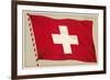 Swiss Flag-null-Framed Art Print