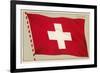 Swiss Flag-null-Framed Art Print
