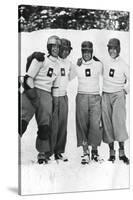 Swiss Four Man Bobsleigh Team, Winter Olympic Games, Garmisch-Partenkirchen, Germany, 1936-null-Stretched Canvas