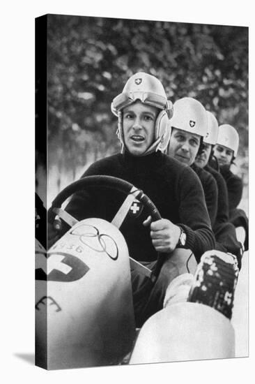 Swiss Four Man Bobsleigh Team, Winter Olympic Games, Garmisch-Partenkirchen, Germany, 1936-null-Stretched Canvas