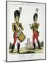 Swiss Guard, Tambour and Fife Players, C.1790 (Colour Litho)-French-Mounted Premium Giclee Print