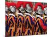 Swiss Guards Parading, Vatican, Rome, Lazio, Italy, Europe-Godong-Mounted Photographic Print