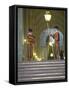 Swiss Guards, St. Peter's Square, Vatican City, Rome, Lazio, Italy, Europe-Marco Cristofori-Framed Stretched Canvas