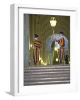 Swiss Guards, St. Peter's Square, Vatican City, Rome, Lazio, Italy, Europe-Marco Cristofori-Framed Photographic Print