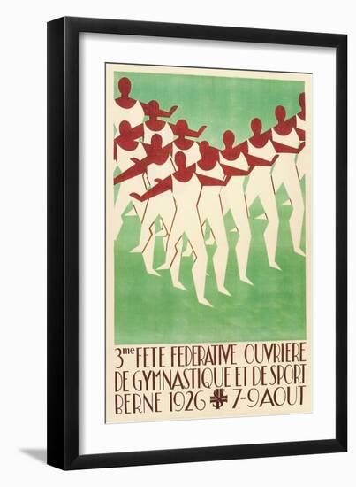 Swiss Gymnastics Poster-null-Framed Giclee Print