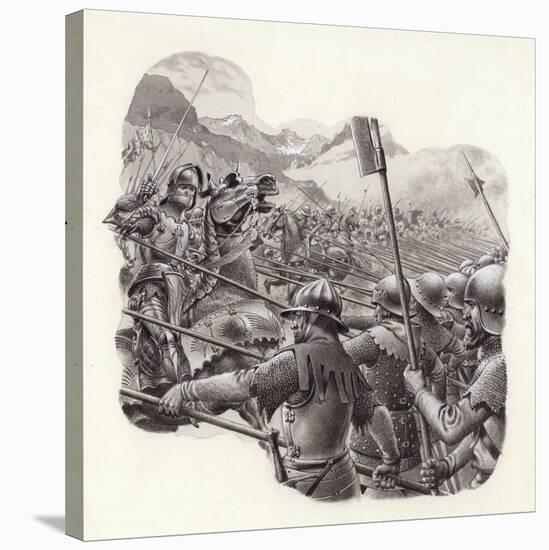 Swiss Infantry in the 15th Century-Pat Nicolle-Stretched Canvas