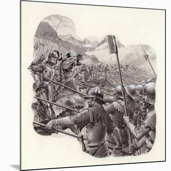 Swiss Infantry in the 15th Century-Pat Nicolle-Mounted Giclee Print