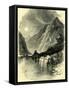 Swiss Lake Switzerland-null-Framed Stretched Canvas