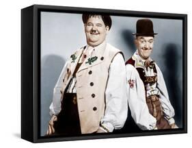 Swiss Miss, L-R: Oliver Hardy, Stan Laurel (AKA Laurel and Hardy), 1938-null-Framed Stretched Canvas