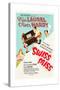 Swiss Miss, Stan Laurel, Oliver Hardy on US poster art, 1938-null-Stretched Canvas