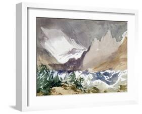 Swiss Mountain Landscape, 19th Century-John Ruskin-Framed Giclee Print