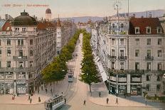 Geneva - Place Du Molard. Postcard Sent in 1913-Swiss photographer-Stretched Canvas