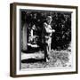 Swiss Psychiatrist Dr. Carl Jung Standing in Garden Outside His Home-Dmitri Kessel-Framed Premium Photographic Print