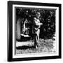 Swiss Psychiatrist Dr. Carl Jung Standing in Garden Outside His Home-Dmitri Kessel-Framed Premium Photographic Print