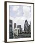 Swiss Re Tower by Architect Sir Norman Foster, 30 St Mary Axe, City of London, England, Uk-Axel Schmies-Framed Photographic Print