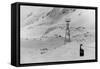 Swiss Skiing Scene-null-Framed Stretched Canvas