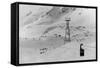 Swiss Skiing Scene-null-Framed Stretched Canvas