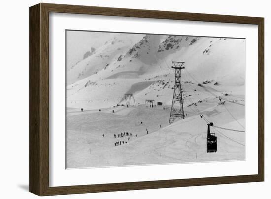 Swiss Skiing Scene-null-Framed Photographic Print