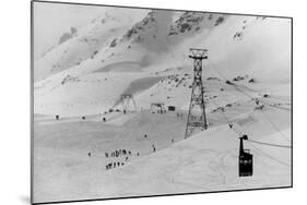 Swiss Skiing Scene-null-Mounted Photographic Print