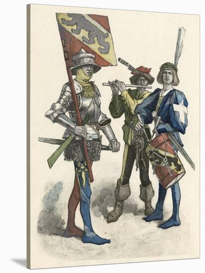 Swiss Soldiers, 15th C-null-Stretched Canvas