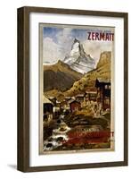 Swiss Travel Poster, 1898-null-Framed Giclee Print