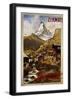 Swiss Travel Poster, 1898-null-Framed Giclee Print