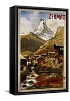 Swiss Travel Poster, 1898-null-Framed Stretched Canvas