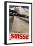 Swiss Travel Poster, Road to Alps-null-Framed Giclee Print