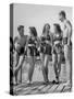Swiss Youths Standing on the Boardwalk at the Beach-Yale Joel-Stretched Canvas
