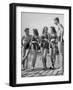 Swiss Youths Standing on the Boardwalk at the Beach-Yale Joel-Framed Photographic Print