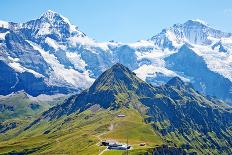 Swiss Flag on the Top of Mannlichen (Jungfrau Region, Bern, Switzerland)-swisshippo-Photographic Print