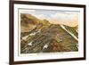 Switchbacks up Pike's Peak, Colorado-null-Framed Premium Giclee Print