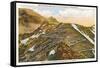 Switchbacks up Pike's Peak, Colorado-null-Framed Stretched Canvas