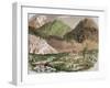 Switzerland, 19th Century, Camp of the Officials of Federal Swiss Major State at Furka-null-Framed Giclee Print