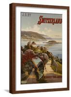 Switzerland Across the Jura, circa 1910-Hugo F, D'alesi-Framed Giclee Print