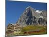 Switzerland, Bern Canton, Kleine Scheidegg, Jungfraubahn Train and the Eiger North Face-Jamie And Judy Wild-Mounted Photographic Print