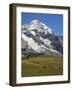 Switzerland, Bern Canton, Kleine Scheidegg, Jungfraubahn Train Cars with the Monk-Jamie And Judy Wild-Framed Photographic Print