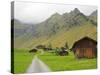 Switzerland, Bern Canton, Murren, Chalets and Barns in Alpine Environment-Jamie And Judy Wild-Stretched Canvas