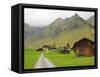 Switzerland, Bern Canton, Murren, Chalets and Barns in Alpine Environment-Jamie And Judy Wild-Framed Stretched Canvas