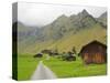 Switzerland, Bern Canton, Murren, Chalets and Barns in Alpine Environment-Jamie And Judy Wild-Stretched Canvas