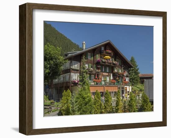 Switzerland, Bern Canton, Murren, Swiss Chalet-Jamie And Judy Wild-Framed Photographic Print