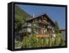 Switzerland, Bern Canton, Murren, Swiss Chalet-Jamie And Judy Wild-Framed Stretched Canvas