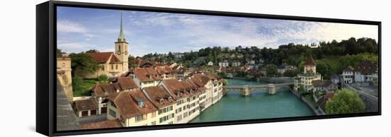 Switzerland, Bern, Old Town and Aare River-Michele Falzone-Framed Stretched Canvas